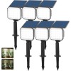 T-SUN 6Packs Solar Power Spot Light Cold White Outdoor Landscape