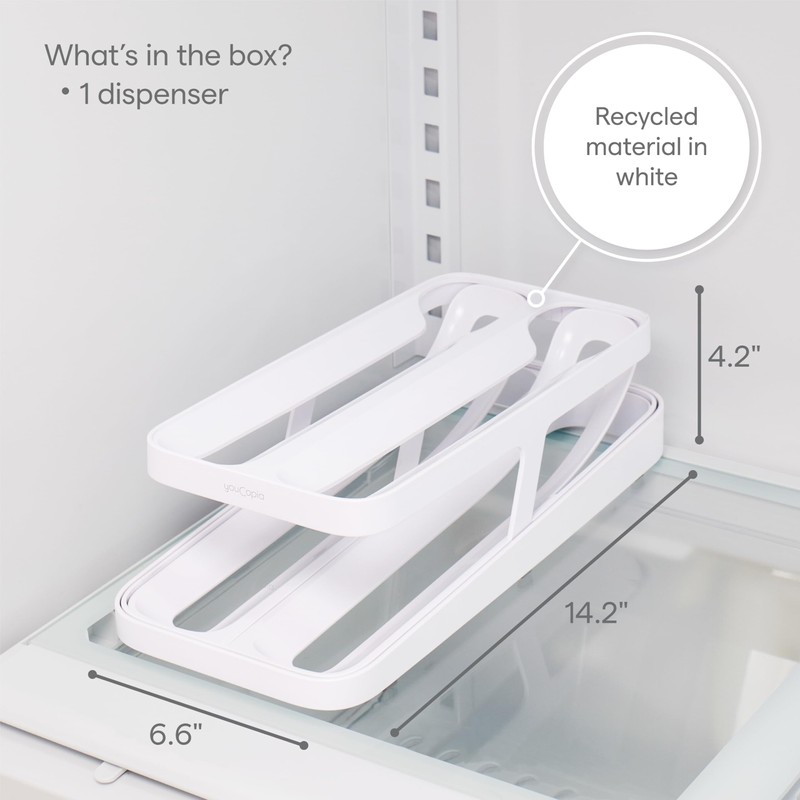 YouCopia RollDown® Egg Dispenser, Rolling Eggs Dispenser and Organizer for