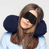 Inflatable Travel Neck Pillow - Soft Flight Rest/Support Cushion Head