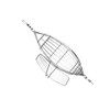 KOMBIUDA 1pcs Stainless Steel Olive Shape Fishing Bait Cage for