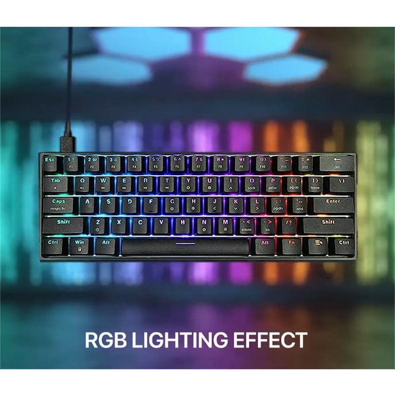 FANTECH MAXFIT61 RGB con cable 60% teclado mecánico, 61 teclas