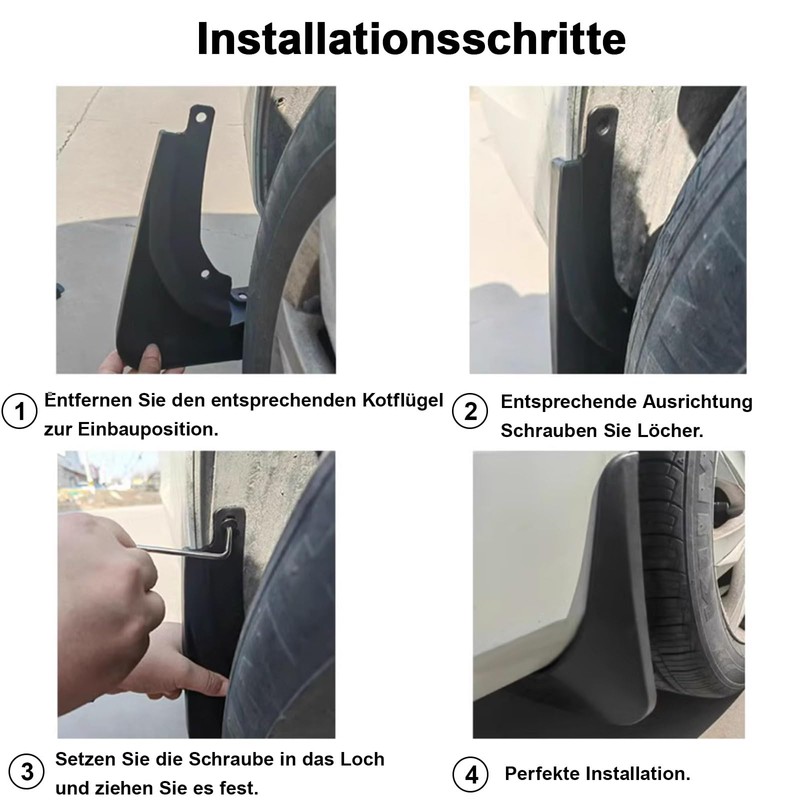 ERMWALR For 2024 Kia EV9 Special Mudguard 4-Piece Set, No