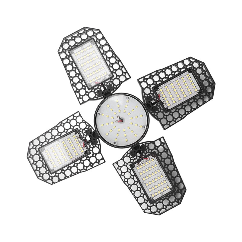 LED Garage Lights Foldable 4 Leaves 100W High Brightness Energy