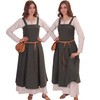 Anna - Medieval Viking Apron Overdress with Laced Back -