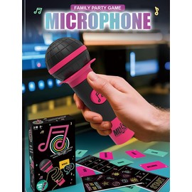 ZINBINK 2025 Grab That Mic Spiel, Grab Mic Party Game, Grab Your Mic Partyspiel, Drop The Mic Game, Familien-Karaoke-Spiel mit 125 Liedkarten, Fun Hilarious Games Night for 2-10 Spieler Musikliebhaber