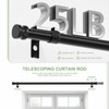 TKZTKZ Sturdy Durable Curtain Rod:Black Curtain Rods for Windows 18-45