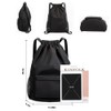 RITUEXCESS Drawstring Backpack Sports Gym Bag with Shoe Compartment, Women