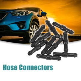 ACROPIX 2 Way Windshield Washer Hose Connector Tube Pipe Fitting Splitter Adapter Black - Pack of 10