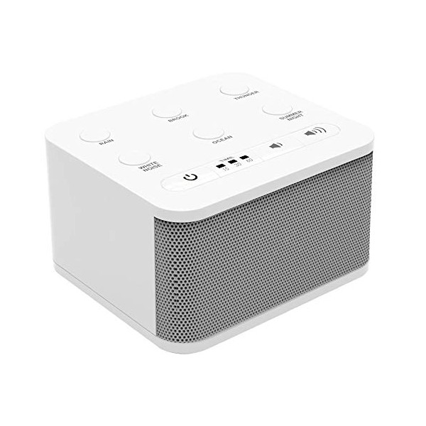 White Noise Sleep Sound Machine for Adults | Sound Machines for Sleeping | Portable White Noise Machine for Office Privacy | Travel Sound Machine Baby | Plug in Or Battery Operated Brown Noise Maker