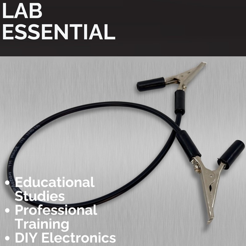 Eisco Labs - 4mm Connecting Leads – 12" Black Insulated