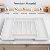 ukeetap Extra Large Expandable Silverware Organizer, BPA-Free Food-Safe Cutlery Flatware