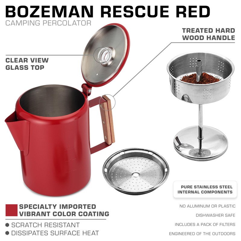 COLETTI Bozeman Camping Coffee Pot — Camping Coffee Makers, Coffee