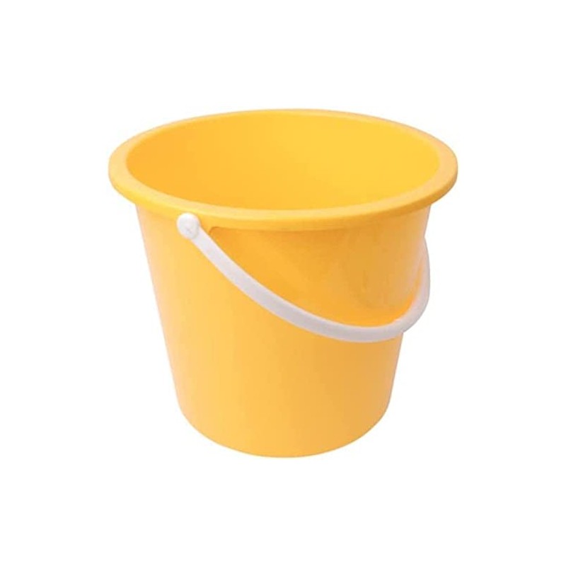 Jantex 6209 Round Plastic Buckets, Yellow