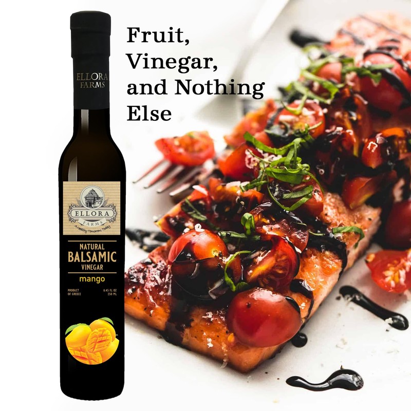Ellora Farms, Mango fruit Infused Greek Balsamic Vinegar, thick and