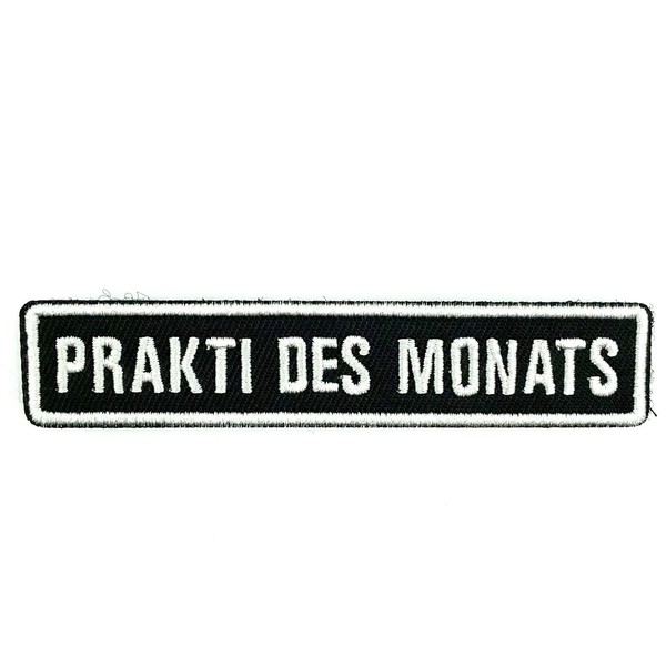 Polizeimemesshop Name Badges 2.0 Prakti des Monats Textile Patch with