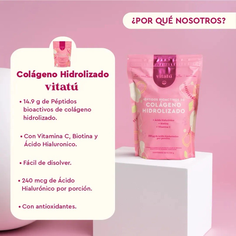 Vitatú Colágeno Hidrolizado Ácido Hialurónico Sabor