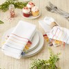 DII Tassel Stripe Tabletop Collection Decorative, Machine Washable, Napkin Set,