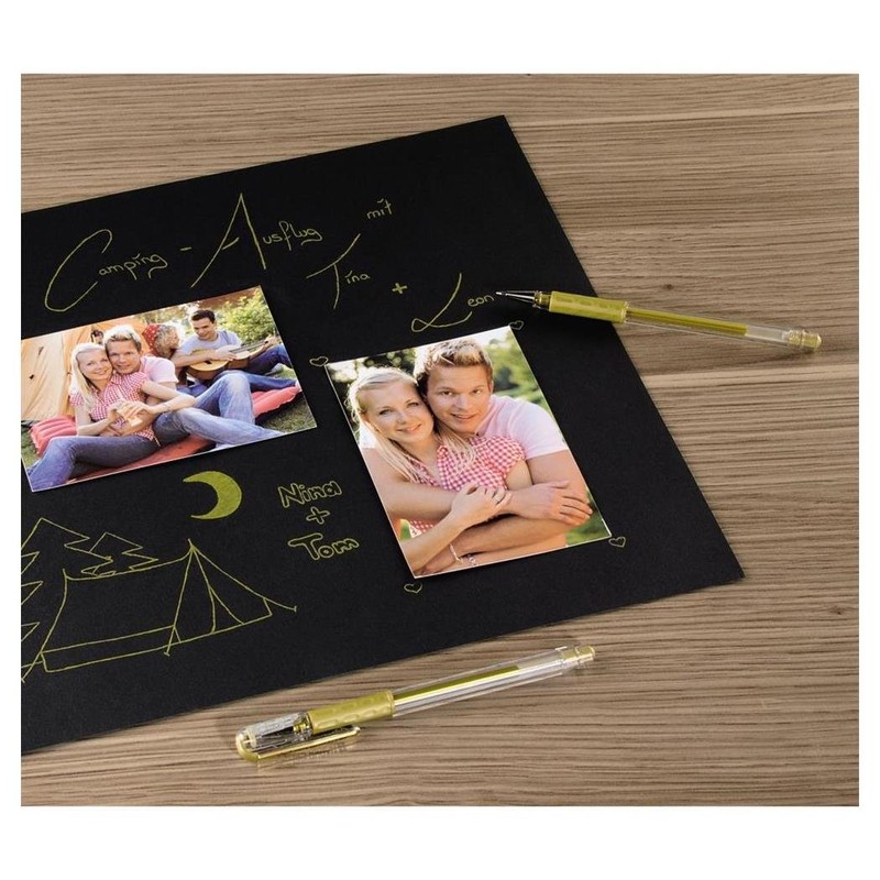 Pentel 0.8mm Tip Hybrid Gel Metallic Ink Pen with Comfortable