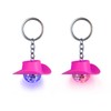 LEEINTO Cowboy Hat Disco Ball Keychain Portable LED Mini Disco