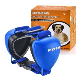 PROHEAR Ungrade Gel Pads Dog Ear Muffs Hearing Protection for Dogs, NRR 28dB for Thunder, Hunting, Tourism,Small - Blue