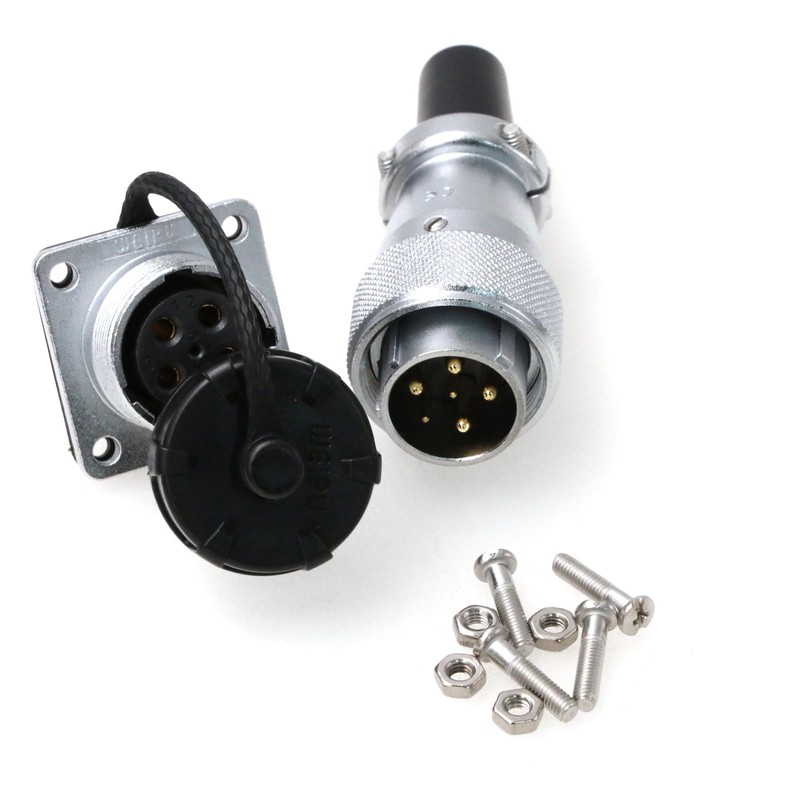 ZBLZGP WS20 6Pin Industrial Wire Connector Panel Mount Waterproof Plug