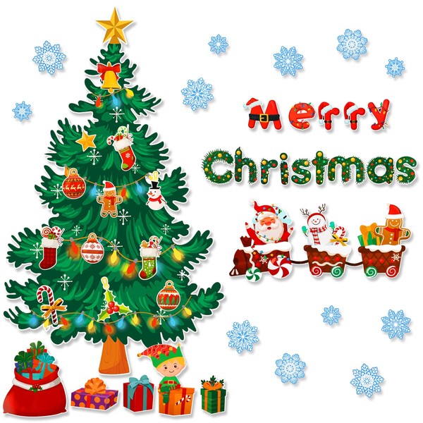 Konsait Christmas Bulletin Board Decorations, 56Pcs Christmas Classroom Bulletin Board