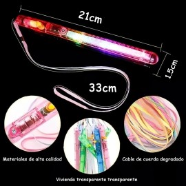 24 Piezas Varita Luz Led Baston Luminoso Collar 21cm