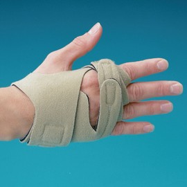 Rolyan Hand-Based in-Line Splint for Right Hand, Size Large Hand Brace for Knuckle Support and MCP Joint Alignment, Reinforced Neoprene Hand Support with Finger Straps, Finger Alignment Splints,49689