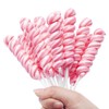 Valentine's Day Pink Twist Lollipops Individually Wrapped Bulk, Twisty Lollipop,
