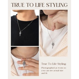 925-Sterling-Silver Turquoise Dragonfly/Hummingbird/Compass/Anchor/Butterfly/Cross/Lotus Necklaces Vintage Boho Pendant Jewelry Victorian Christmas Birthday Gifts for Women (Lotus Moonstone Necklace)