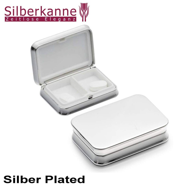 Pill Box Hamburg 6 x 4 x 1.5 CM Silver-Plated