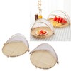 2Pcs Food Serving Tent Basket Fly Skeeter Insect Resistant Bamboo