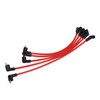 5Pcs 8mm Red Silicone HT Ignition Leads Spark Plug Wires