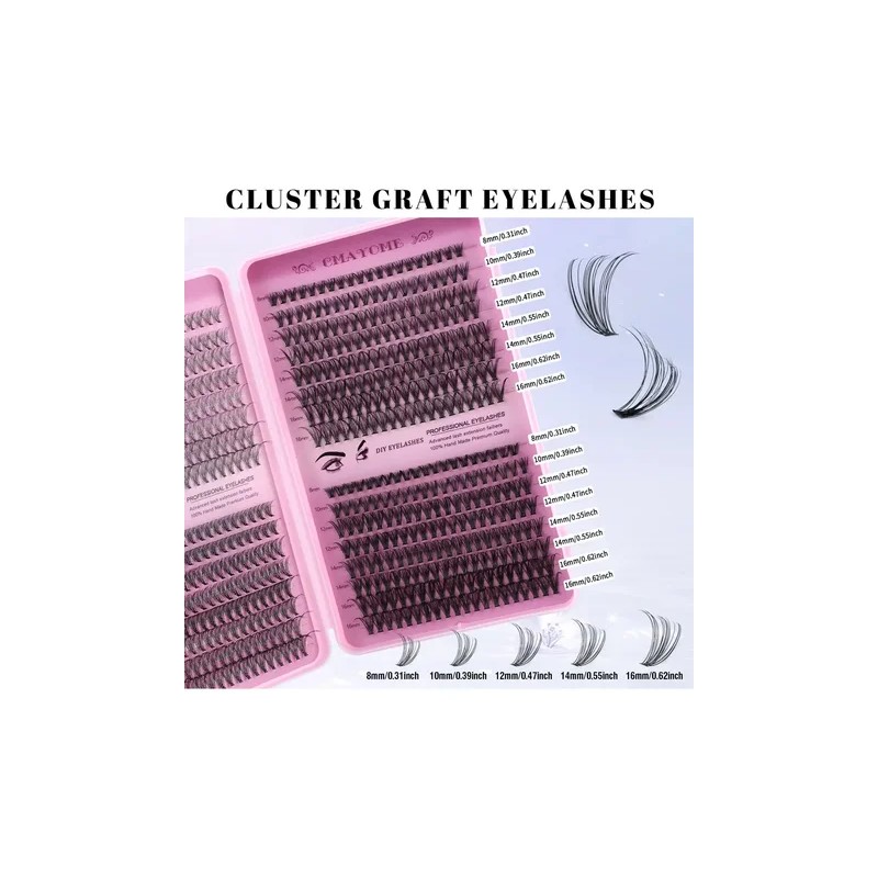 Kit Pestañas Maquillaje Diy Extension 8-16mm 10d20d30d40d