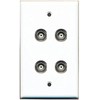 RiteAV 4 Port BNC Female/Female HD-SDI Jack Wall Plate -