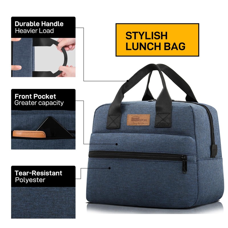 HOMESPON Insulated Lunch Bag for Women Men Lunch Box Cooler