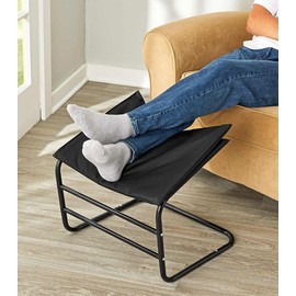 Freshnewlooks Supportive Leg Rest Reduce Swelling Pain Relaxation Improve Circulation Black Padded Foot Rest Ottoman