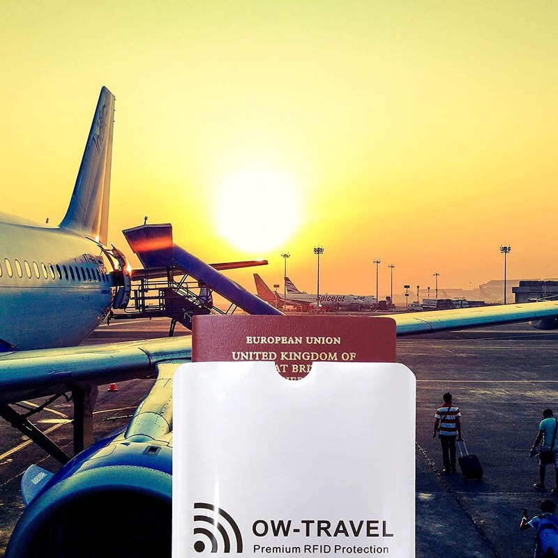 OW-Travel RFID Protector Sleeves for Passports (4 Pack) Contactless Card