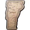 Vermont State Shape Road Map Cribbage Board