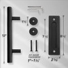 EaseLife 2 Pack 12" Sliding Barn Door Handles and Pulls,