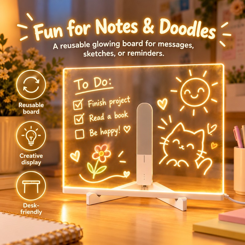 LED Acrylic Message Board for Drawing & Notes – 15