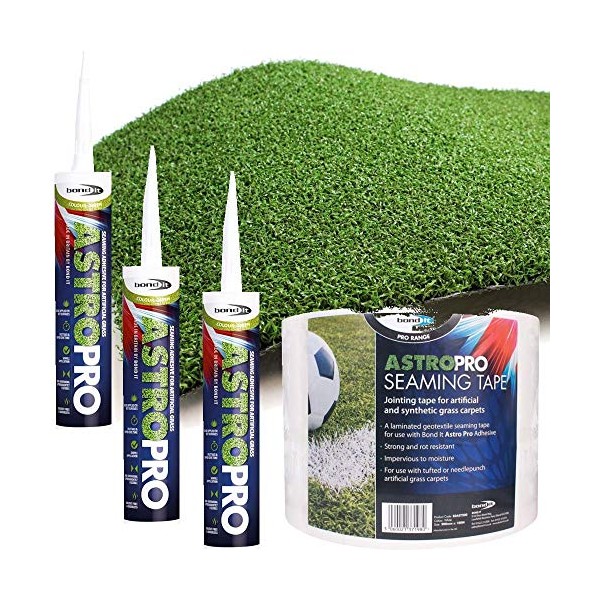 24m Bondit Astro Pro Seaming Tape + 7 Tubes Glue for Artificial Grass Turf Sports Pitches