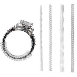 Ring Size Adjuster for Loose Rings Clear Silicone Ring Guard Spacer Set with 4 Sizes Invisible Ring Sizer for Women Men Wedding Rings Jewelry Size Reducer 2mm-5mm