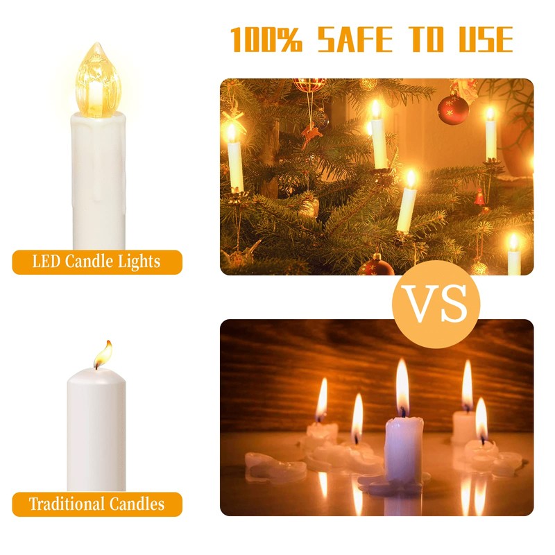 SunJas 10/20/30/40/50/60/80/100 Christmas candles