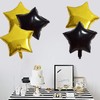 5Pcs Blue Black 18 Inch Foil Star Heart Balloons,Natural Latex