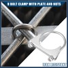 INFINAUTO Round U Bolt Muffler Exhaust Clamps for Car /