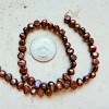 Unbranded 2 strands 4-5mm Dark brown freshwater pearls flat sided