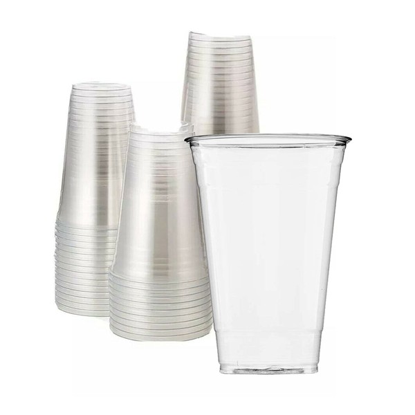 DHG PROFESSIONAL 20oz Crystal Clear PET Plastic Cups (Case of 1000)