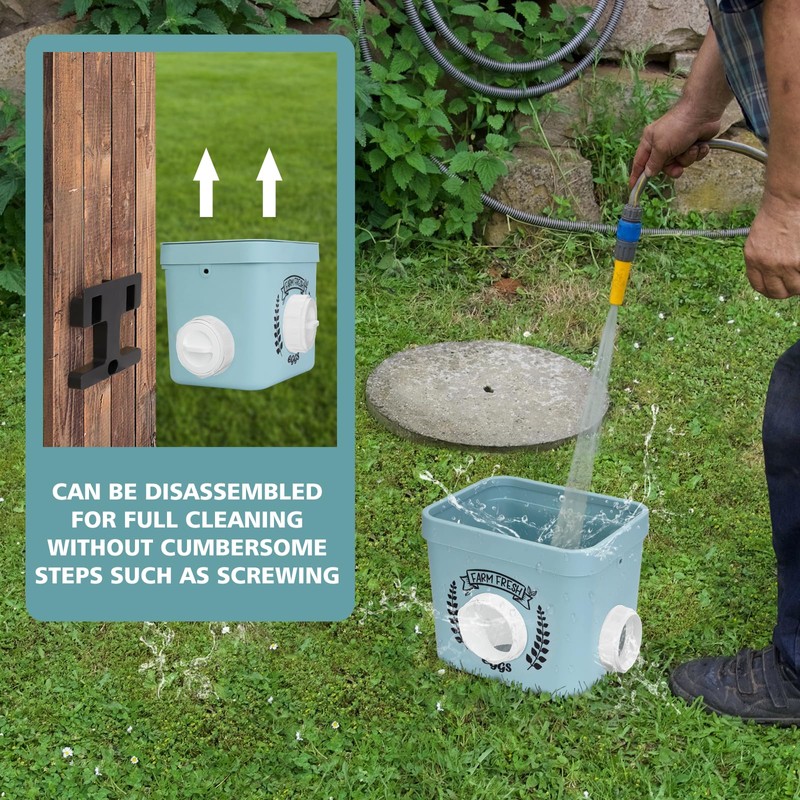 ‎Tgeyd Chicken Feeder and Chicken Waterer Set - Hanging Automatic