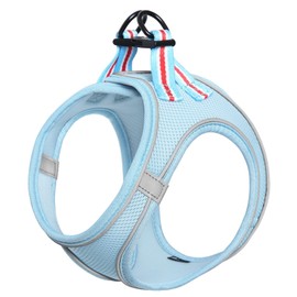 HEELE Dog Harness Small Dog Puppies Step-in Harness Soft Mesh Anti-Escape, Reflective Loop Harness Lightweight Comfortable for Training Walking Running, Blue, 2XS
